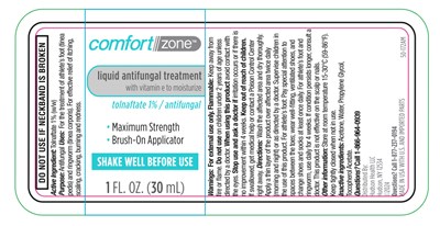 Label (Comfortzone Maximum Strength Antifungal Liquid 50 172am..)